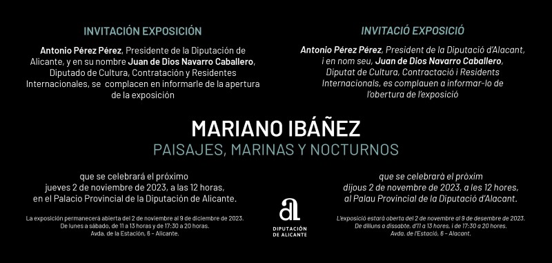 Exposición pinturas Mariano Ibáñez - Diputación de Alicante